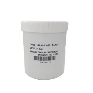Logam kaca keramik komponen tunggal dengan baking 180C hitam putih high coverage sablon berbasis pelarut alkohol tinta