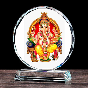 Articles d'artisanat de <span class=keywords><strong>mariage</strong></span> en verre religieux rond cadeau en cristal musulman islamique avec <span class=keywords><strong>Message</strong></span> Photo imprimé - Product Image 5