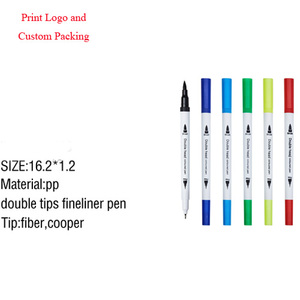 Lot de 34 marqueurs pinceaux aquarelle à double embout, personnalisables avec logo – Fournisseur direct usine - Product Image 2