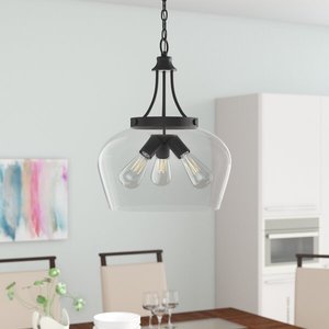 Modern Rustic Glass Pendant Light Industrial Vintage Classic <strong>Island</strong> Hanging <strong>Lighting</strong> Chandelier for Kitchen Dining Room - Product Image 6