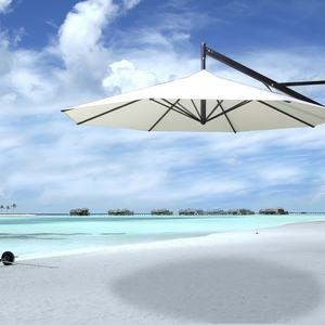 Сверхмощный ветрозащитный круглый консольный алюминиевый зонт для патио, поставщик, Большие Садовые зонтики, наружные зонтики для патио - Product Image 1