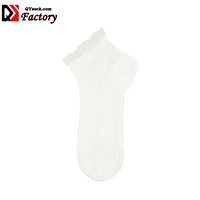 Chaussettes courtes personnalisées avec bordure en dentelle, respirantes et confortables, polyvalentes pour le printemps et l'automne