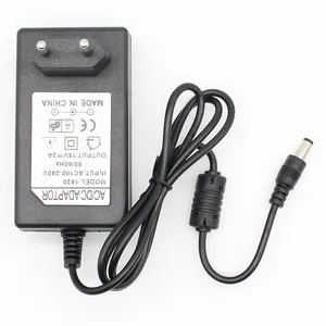 Conversor adaptador dc 100v-240v, conversor de 18v 2a 2000ma com plug eu 5.5mm x 2.1-2.5mm