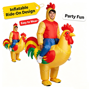 Costume de coq gonflable, tenue de mascotte de poulet de ferme pour festival agricole, fête foraine, défilé en plein air - Product Image 3