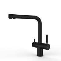 Robinet mélangeur noir 5 voies à trou unique pour cuisine, système RO, eau chaude et froide, refroidisseur de soda et eau pure, 5 en 1, vente chaude