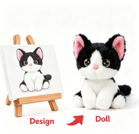 Jouets pour chats en peluche super doux personnalisés, doublure en maille de coton PP, anti-stress, poupées pour chatons, fabricant OEM d'animaux en peluche