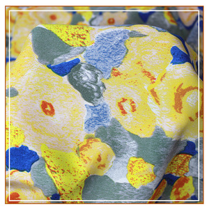 Mô Hình Hoa Lớn Tie-Dye Thẻ Bị Hỡ In Satin Vải Váy Váy Túi <span class=keywords><strong>Polyester</strong></span> Vải - Product Image 4