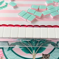 Jeu de Mahjong américain en acrylique Cabana Aqua Coral, 160 tuiles, 4 joueurs, pour clubs, loisirs et vente en détail