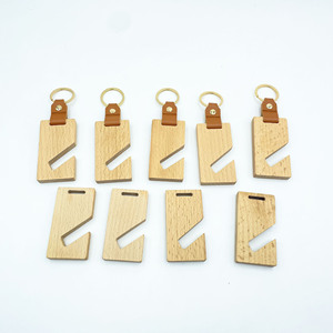 Creative Lazy Phone Holder Wooden <b>Tablet</b> <b>Stand</b> Geometric Shape With Leather Strap <b>For</b> Phone And <b>Tablet</b> - Product Image 1