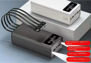 Sạc dự phòng <span class=keywords><strong>mini</strong></span> 30000mAh, công suất 15W, đầu ra bốn dây, pin dự phòng 20000mAh, cổng sạc Micro <span class=keywords><strong>USB</strong></span>, trạm sạc - Product Image 2