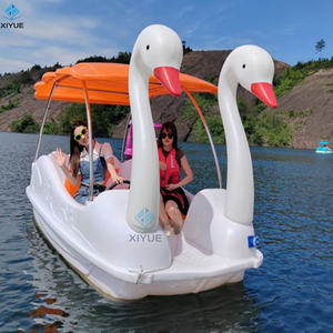 Flamingo Swan Pedal Boat Tourist Park Lake Adult Water Boat Water Play Equipment 4/6 Personas Plastic Swan Boat Pedal para Sea Lake - Product Image 6