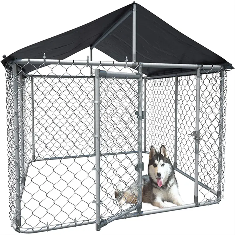 galvanized Outdoor Chain Link Dog Kennel Designs for sale