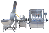 Machine de capsulage pilotée par servo de Type linéaire à 6 têtes pour capsuleuse de bouchon de pot de bouteille en verre en plastique de noix de biscuit