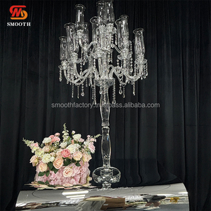 LEDA Hot Selling Party Events <b>16</b> Arms Clear Crystal Candle Holder Elegant Table Decor Candelabra for Wedding - Product Image 3