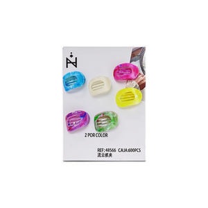 Pinzas para el Cabello Nz Flowing Cloud, de Plástico, 12 cm, Color Degradado, Ligeras, Modernas, Casuales para Mujer, 2 por Color, Caja de 600 Unidades - Product Image 2