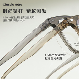 Arkema Monturas Ópticas Rectangulares de Marco Completo Mod99039 Lentes de Resina Anti UV Gafas Unisex - Product Image 2