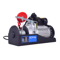 Mini-treuil électrique monophasé 220V pour charges lourdes, avec nouvelle élingue métallique, capacité 200-1200kg, portée 12-30m, pour travaux de construction.