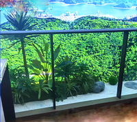 Balustrade en verre trempé en alliage d'aluminium moderne et élégante Mehonor, pour balcon, montage au sol, durable, installation facile