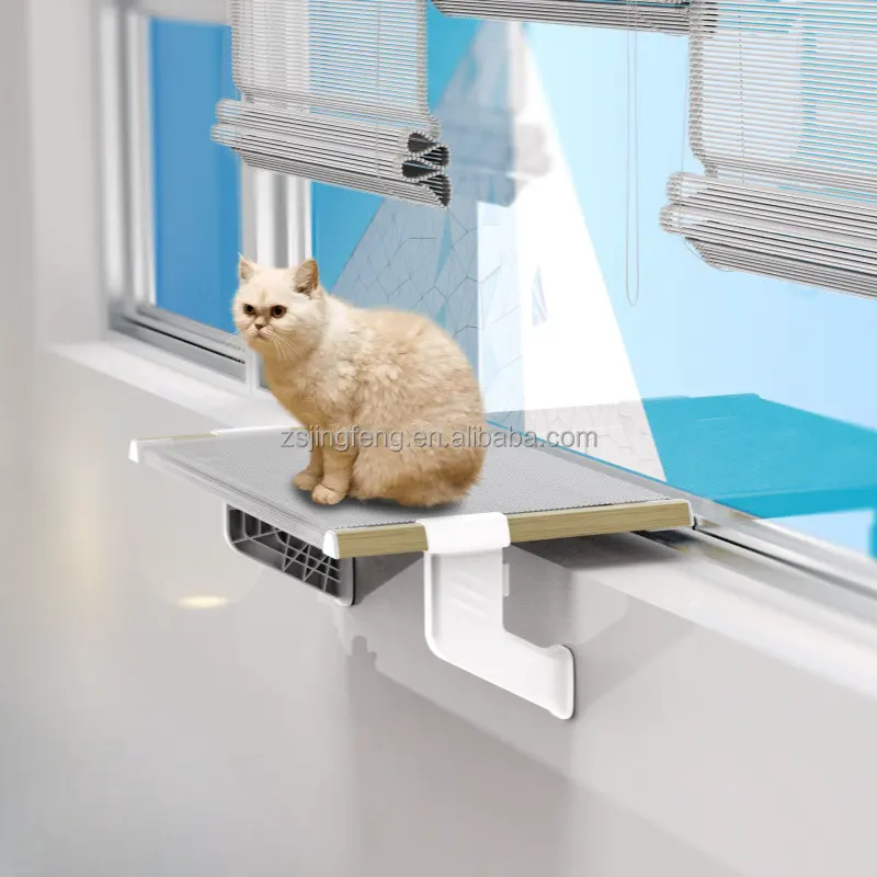 No Drilling Hammock Cat Stable & Saves Space Foldable Cat Wall Shelves Easy To Remove And Clean Shelves For A Cat On The Wall