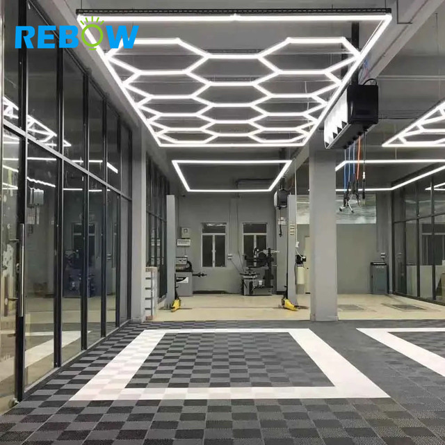 Free Design Led Hexagonal Lights Custom Hexagon Garage Lights for Garage Ceiling