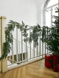 6 Ft di natale cedro di pino ghirlande, verde verde realistico ghirlanda per la tavola, parete, interni, decorazioni natalizie all'aperto - Product Image 2