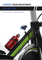 Vélo de spinning d'exercice intérieur à vente chaude, exercice cardio, utilisation professionnelle en salle de sport à domicile, vélos de spinning
