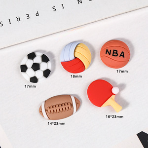 Accesorios de resina para decoración, nuevos dibujos animados de baloncesto, tenis de mesa, Fútbol - Product Image 3