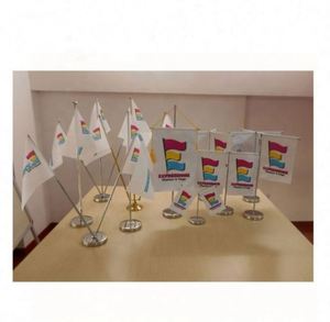 Decoración de Oficina, Bandera de Escritorio, Asta de Bandera Plateada, Soporte de Bandera de Mesa, Porta Banderas de Mesa - Product Image 5