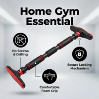 Barre de traction murale horizontale en acier pour usage domestique, idéale pour les exercices de tractions.