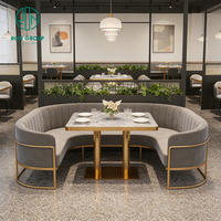 Table carrée en pierre frittée de luxe léger, très demandée, avec assise en cuir pour restaurant rapide, hamburgerie, café et stand de restauration