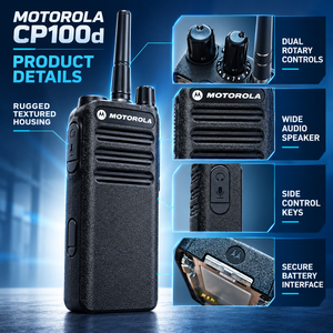Radio Bidireccional Digital Motorola CP100d MOTOTRBO VHF UHF 403 470 MHz Walkie Talkie DMR IP54 para Hotel, Comercio Minorista, <span class=keywords><strong>Restaurante</strong></span>, Eventos, Equipo - Product Image 2