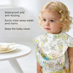 Bavoir bébé imperméable à manches anti-salissures pour 6-24 mois, idéal pour les repas, l'alimentation et la diversification alimentaire (BLW) - Vente en gros - Product Image 2