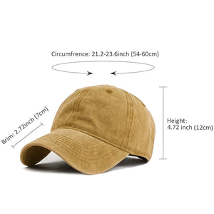 3-Pack <b>Vintage</b> Washed Cotton Baseball Caps Adjustable Low Profile Unisex Classic Twill Fabric Dad <b>Hats</b> with Curved Brim for Men - Product Image 3