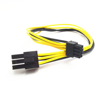 Kabel Ekstensi Catu Daya Mining EPS12V 2 Arah 8 Pin ke 6 Pin 18AWG CPU ATX Pabrik
