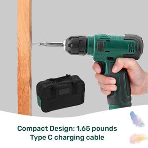 Cordless Drill 8V Lithium Battery Keyless Chuck Variable Speed Reversible Diy <b>Power</b> <b>Tool</b> - Product Image 4