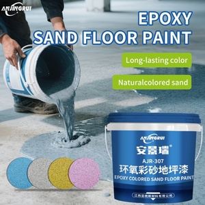 Revêtement de sol en époxy à base de sable coloré, auto-nivelant, peinture d'intérieur haute brillance, effet marbre, béton, revêtement de sol en époxy à base de sable coloré - Product Image 3