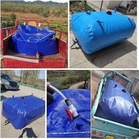 CE zusammen klappbar Günstige wieder verwendbare 1000L Quadrat tragbare PVC 1 Tonne Kunststoff Wassertank Regen fass Wassertank Lagerung für Gewächshaus