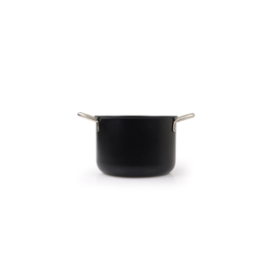 Cuocere in pentola nera da 22cm corpo in alluminio forgiato in ceramica antiaderente Base a induzione e manici rivettati in acciaio inossidabile - Product Image 1