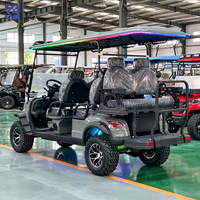 Voiture de golf électrique tout-terrain CAMPTRL Custom Lifted 6 places, buggy de golf 72V avec batterie au lithium, voiture de club de luxe