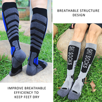 Chaussettes de ski en laine mérinos professionnelles personnalisées Sports de plein air éponge épaissie garder au chaud genou haut long ski snowboard randonnée chaussettes