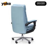 Chaise en cuir à dossier haut avec repose-pieds, soutien complet et inclinaison pour de longues heures de travail et les pauses-nappes, directement de l'usine OEM/ODM
