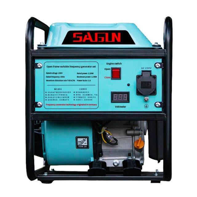 220V 3 kW Small All-Copper Mini Single-Phase Brushless Digital Inverter Generator with 1 Year Warranty for Household Use