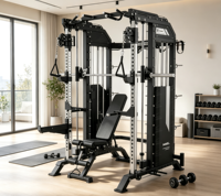 2026 Black Fitness Machine Smith Tout-en-un, Rack à Squats, Crossover de Câbles, Cage de Musculation Multifonction pour Entraînement à Domicile