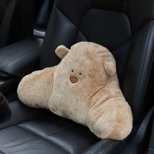 Oreiller de soutien pour la nuque en forme de U, coussin lombaire ergonomique en peluche pour appuie-tête de voiture, accessoires intérieurs de voiture - Product Image 3