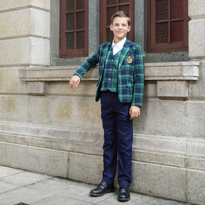 Uniforme scolaire de style décontracté, design uniforme scolaire, coton, taille élastique, uniforme scolaire pour garçons et filles du primaire et du collège - Product Image 3