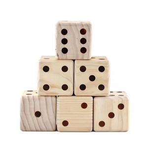 Set di Dadi Giganti in Legno per Esterni con Borsa Portaoggetti e Fogli Segnapunti, Gioco per Feste in Famiglia, Gioco da Giardino, Giocattolo Estivo da Spiaggia per Bambini - Product Image 4