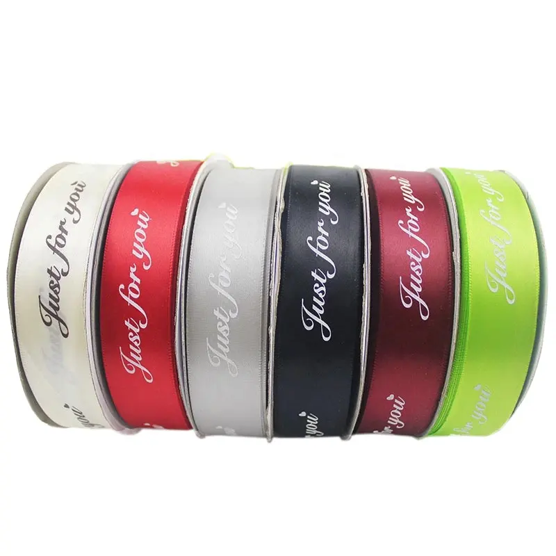 CHENMEI Wholesale custom 25mm polyester wedding cake ribbon with printed just for you