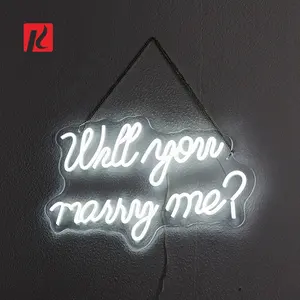 Kexian Wedding Used Led Neon Sign Words Will You Marry Me Neon Light Sign for Marriage Proposal