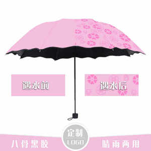 Sun <b>Umbrella</b> Three Fold Portable Folding Manual Open Travel Use Water Resistant Black Silver Coated <b>Umbrella</b> - Product Image 3