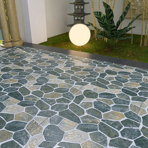 Carreaux <span class=keywords><strong>de</strong></span> pavage en céramique pour extérieur 300x600x12mm, finition mate, antidérapants, résistants à l'usure, texture simili-pierre, pour hôtel, villa, appartement, école, allée - Product Image 2